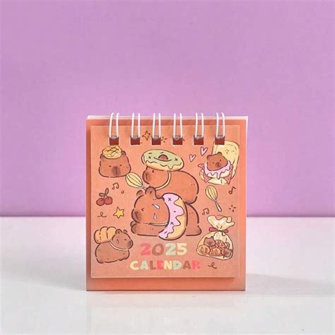 2025 Bureaukalender Kawaii Capybara Kalender To Do Lijst Dagelijks ...