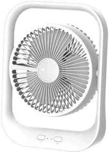 BAJAJ Pygmy Personal Fan with LED Light White (251284) 178 mm Silent ...