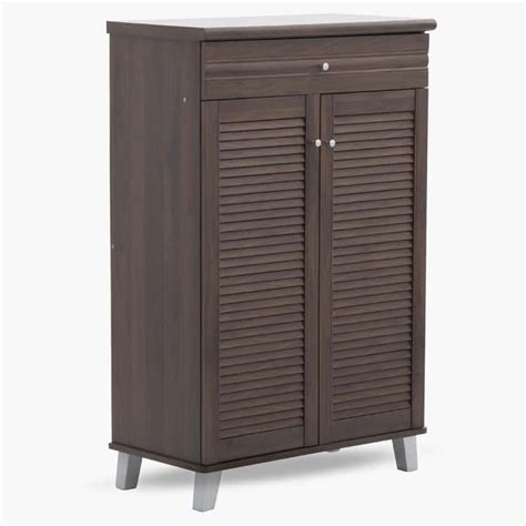 Buy Lewis 16 Pairs Shoe Cabinet with Drawer - Brown from Home Centre at ...