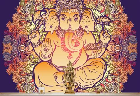 Buy Ganesha Wallpaper for Wall Online in India - Magic Decor