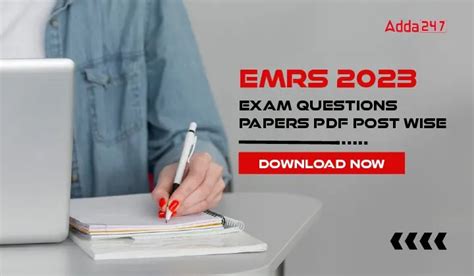 EMRS 2023 పరీక్ష ప్రశ్న పత్రాలు పోస్ట్ వారీగా, PDFని డౌన్‌లోడ్ చేయండి