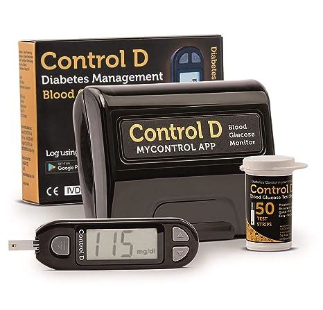 Control D Blood Glucose Monitor (Pack of 50 Strips, Black) : Amazon.in ...