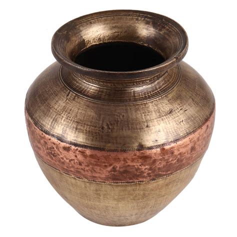 Brass and Copper Pot From North India
