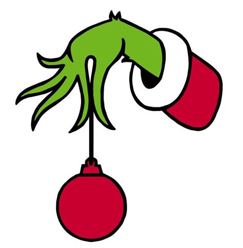 Grinch Hand Holding Holiday Ornament Christmas SVG Color and - Etsy