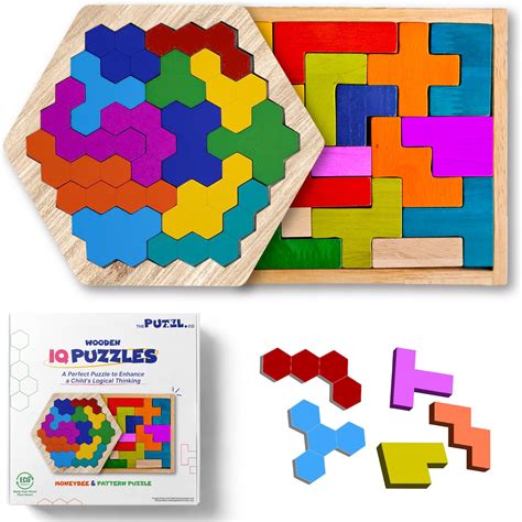 Buy The Puzzl Co - Set of 2 Wooden Tetris Puzzle for Kids 4+ Years ...