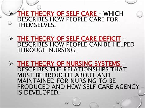 Orem's Theory of Self Care Deficit | PPTX