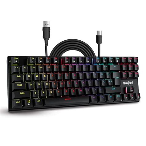 Amazon.in: Buy FRONTECH KB-0014 Black Wired Gaming Keyboard ...