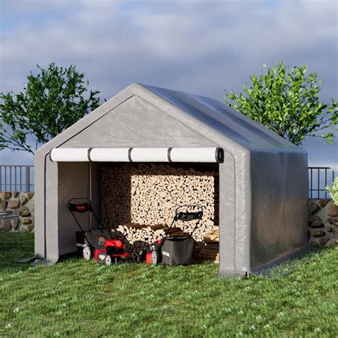 WTRAVEL 10x10 ft Outdoor Storage Shelter with Zipper Door, India | Ubuy