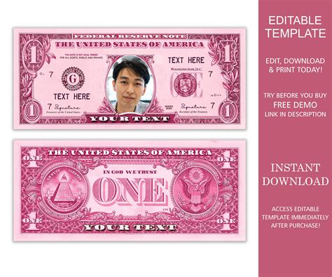 Pink Dollar Bills Clip Art