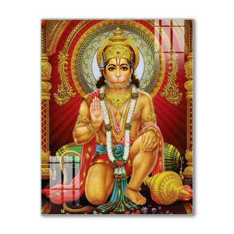 Lord Shree Rama and Hanuman Ji Glass wall Paintings – Flair Glass