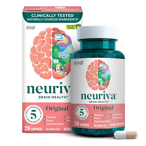 Buy NEURIVA Original Brain Supplement for Memory, Focus & Concentration ...