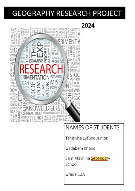 Image result for Geography Research Task for Grade 12