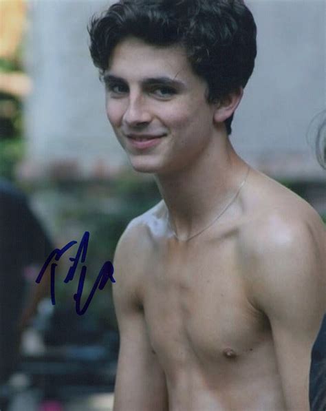 Timothee Chalamet shirtless signed 8x10 photo in-person | #4652334435