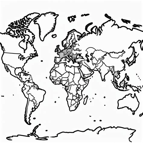 Black and White World Map Paint 的图像结果