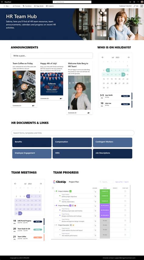 Image result for SharePoint Homepage Design