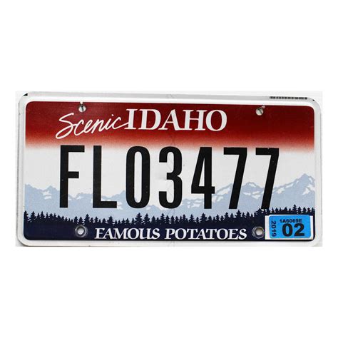 2019 Idaho License Plate #FL03477 | Old ID License Plates