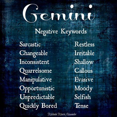 Gemini Characteristics
