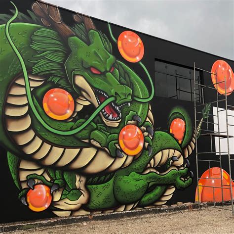 Shenlong graffiti | Graffiti wall art, Mural art, Graffiti murals