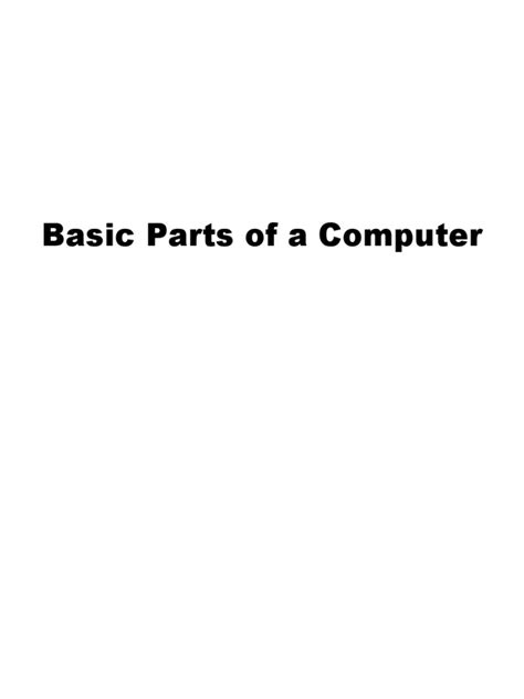 Basic Parts of Computer 的图像结果