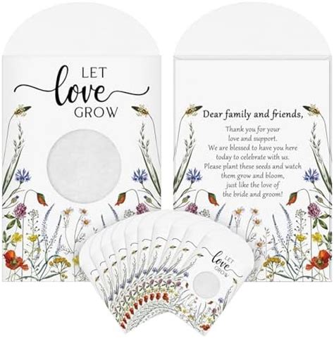 Fumete 25 Pcs Let Love Grow Seed Packets Wedding Favor for Guests Bulk ...