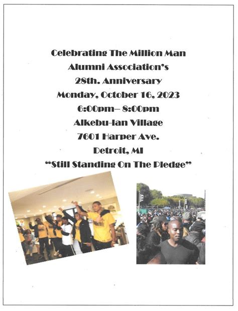 Million Man Alumni Associations 28th. Anniversary Celebration, Alkebu ...