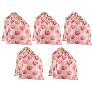 Kuber Industries Pack Of 10 Polyester Potli Bags|7X9 Inch|Return Gifts ...