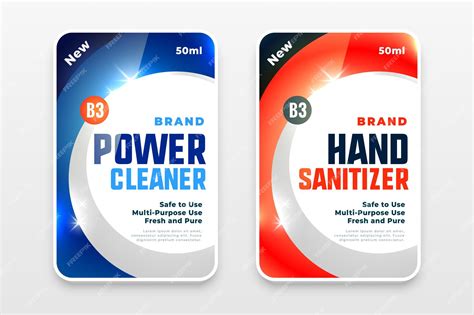Free Vector | Stylish laundry detergent label stickers set of two