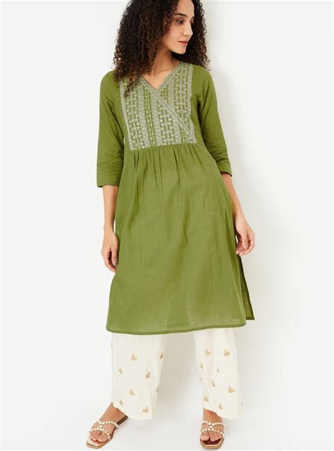 Buy Women Embroidered A-line Kurta Online at just Rs. 599.0 ...