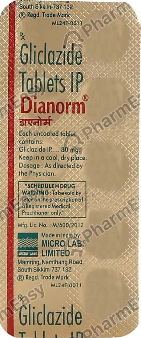 Dianorm 80 MG Tablet (10): Uses, Side Effects, Price & Dosage | PharmEasy