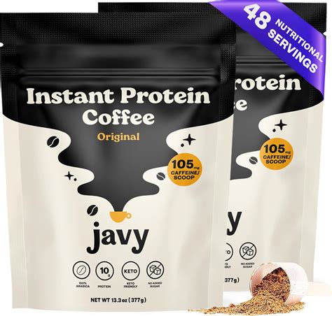 Amazon.com: Javy Instant Coffee Protein Coffee - Premium Whey Protein & Instant Coffee - 100% ... - can you drink javy protein coffee hot