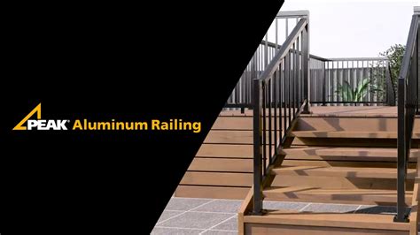 Peak Aluminum Railing - Stair Railing Installation - YouTube
