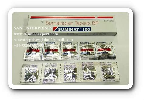 Image result for Sumatriptan 100Mg Tablets