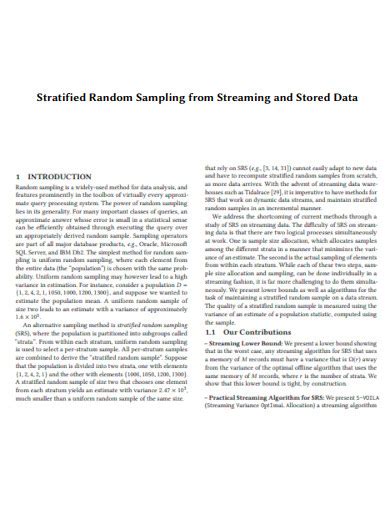 Image result for Stratified Random Sample Example