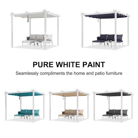 PURPLE LEAF Home and Garden 10-ft W x 10-ft L x 8-ft H White Metal ...