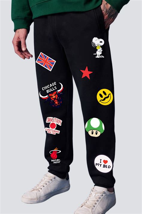 Funky Straight Fit Joggers - Black – Lazy Lush