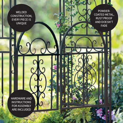 Evergreen 4.43-ft W x 7-ft H Bronze Garden Arbor 50510 at Lowes.com