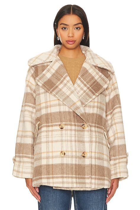 Free People Highlands Wool Peacoat in Brown | REVOLVE