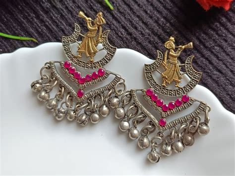Mihika Red Dangler Earrings – Krisha Jewells