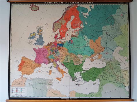 Europe in the 16th century. Old German school map, unsure of age. | Map, Europe map, Historical maps