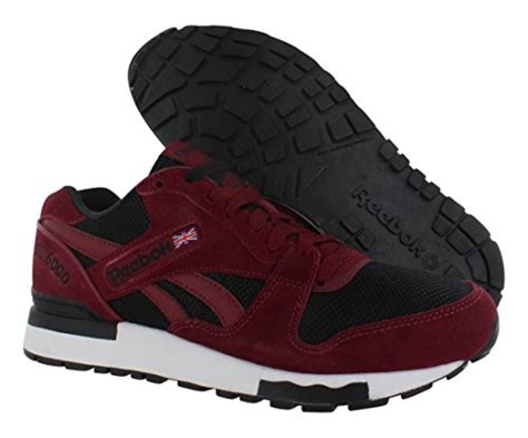 Buy Reebok GL 6000 Mens Classics Running Shoe 8 Burgundy-White-Black at ...