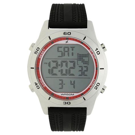 Buy Online Fastrack Digital Grey Dial Silicone Strap Watch for Guys ...