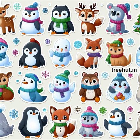 Printable Winter Animals Stickers and 20 Craft Activities for Kids ...