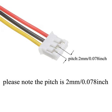 3 Pin 2mm Pitch JST-PH Female Connector with 25cm Wire - 2mm Pitch (1 ...