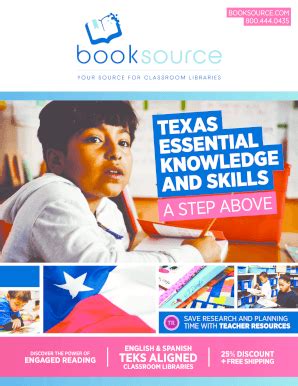 Fillable Online TEKS Mentor Texts For Writing - Booksource Fax Email ...