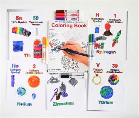 The Periodic Table of Elements Coloring Book and ScienceWear Apron ...
