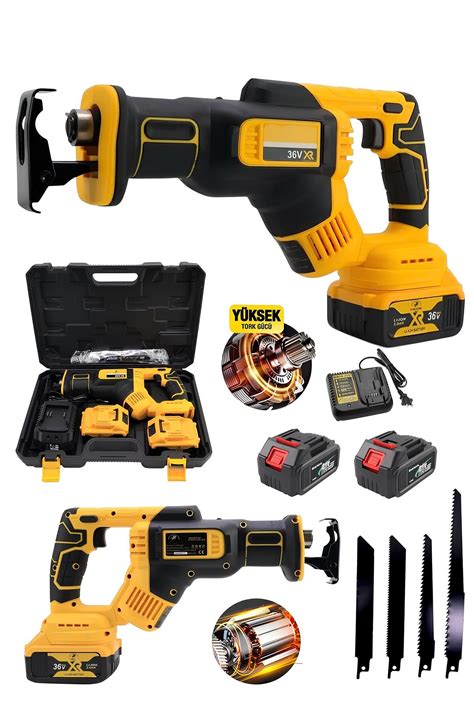 OG GERMANY STEEL Kömürsüz Motor 4 Bıçaklı 2x Akülü Şarjlı Tuğla Yutong ...