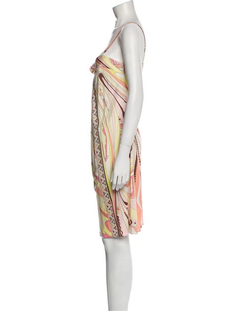 Emilio Pucci Silk Knee-Length Dress - Dresses, Clothing - EMI137139 ...
