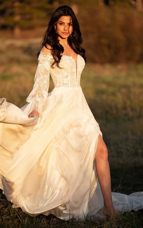 elegant boho wedding dress