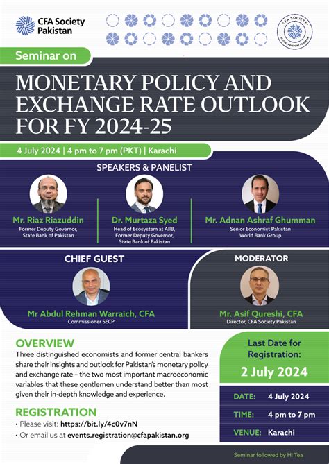 Monetary Policy and Exchange Rate Outlook for FY 2024-25 - CFA Society ...