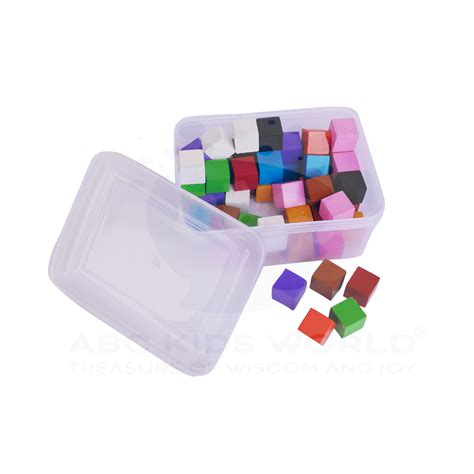 Wooden Cubes set 1X1 in 10 Colors – ABC KIDS WORLD